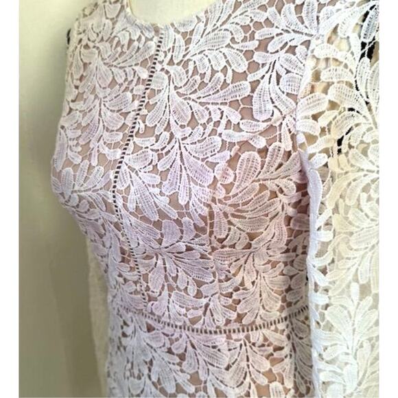 NWOT Lavender Ombre Lace Romper Mini Dress w/ Shorts Womens S Party/Cocktail - Picture 8 of 9